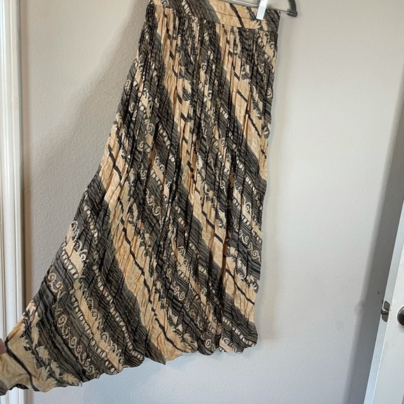 Stonebridge Vintage Boho Gypsy Broom Skirt Black & Tan Size Small - Picture 2 of 5